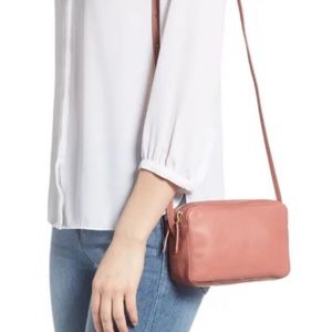 Mansur Gavriel double zip crossbody-pink-no dust bag